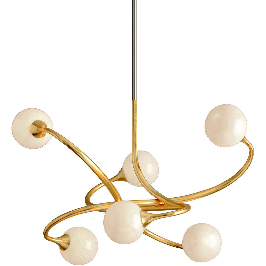 Corbett Lighting Signature Chandelier in Gold Leaf 294-06-GL