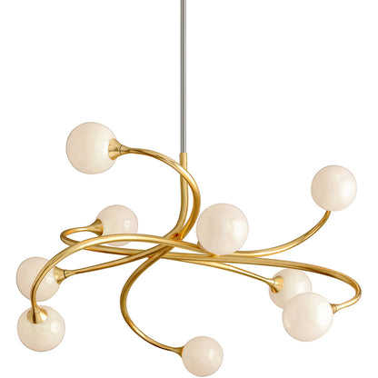 Corbett Lighting Signature Chandelier in Gold Leaf 294-09