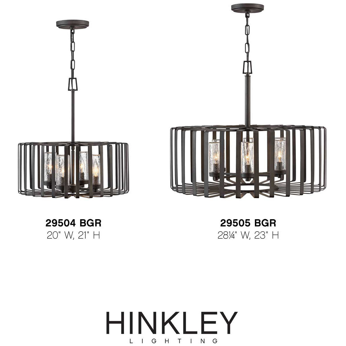 Hinkley Lighting Reid Medium Single Tier Brushed Graphite 29504BGR