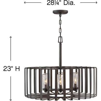 Hinkley Lighting Reid Large Single Tier Brushed Graphite 29505BGR