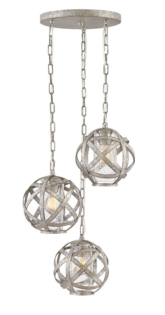 Hinkley Lighting Carson Small Pendant Weathered Zinc 29704WZ