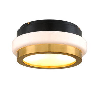 Corbett Lighting Beckenham Flush Mount in Vintage Polished Brass/Black Brass 299-32