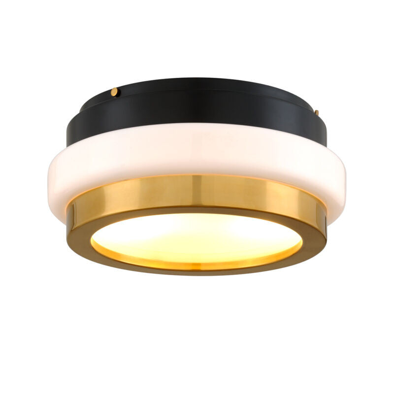 Corbett Lighting Beckenham Flush Mount in Vintage Polished Brass/Black Brass 299-32