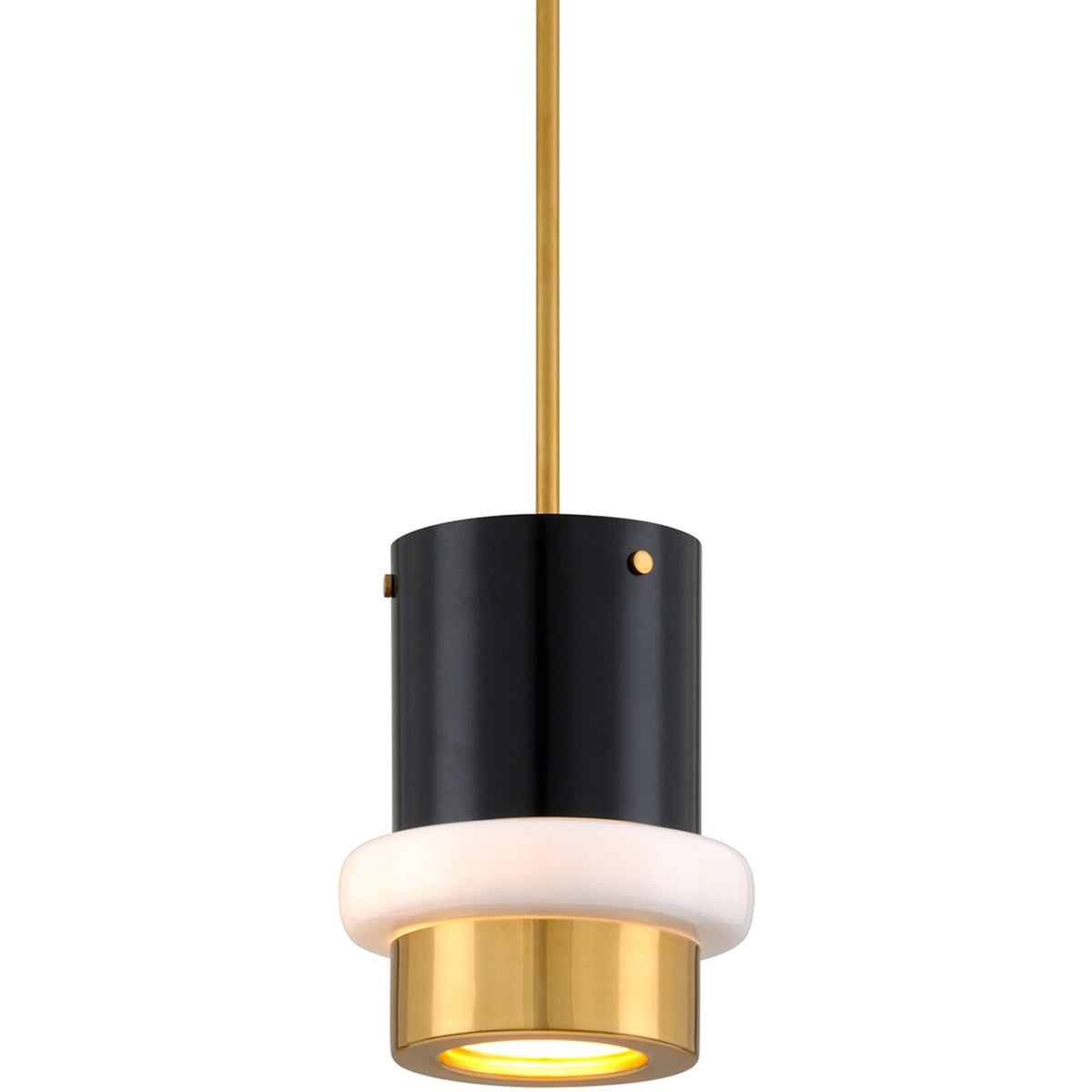 Corbett Lighting Beckenham Pendant in Vintage Polished Brass And Black 299-41