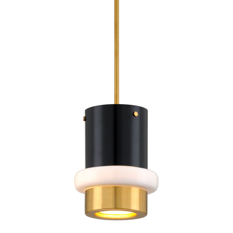 Corbett Lighting Beckenham Pendant in Vintage Polished Brass/Black Brass 299-41