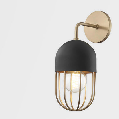 Mitzi 1 Light Wall Sconce in Aged Brass/Black H145101-AGB/BK