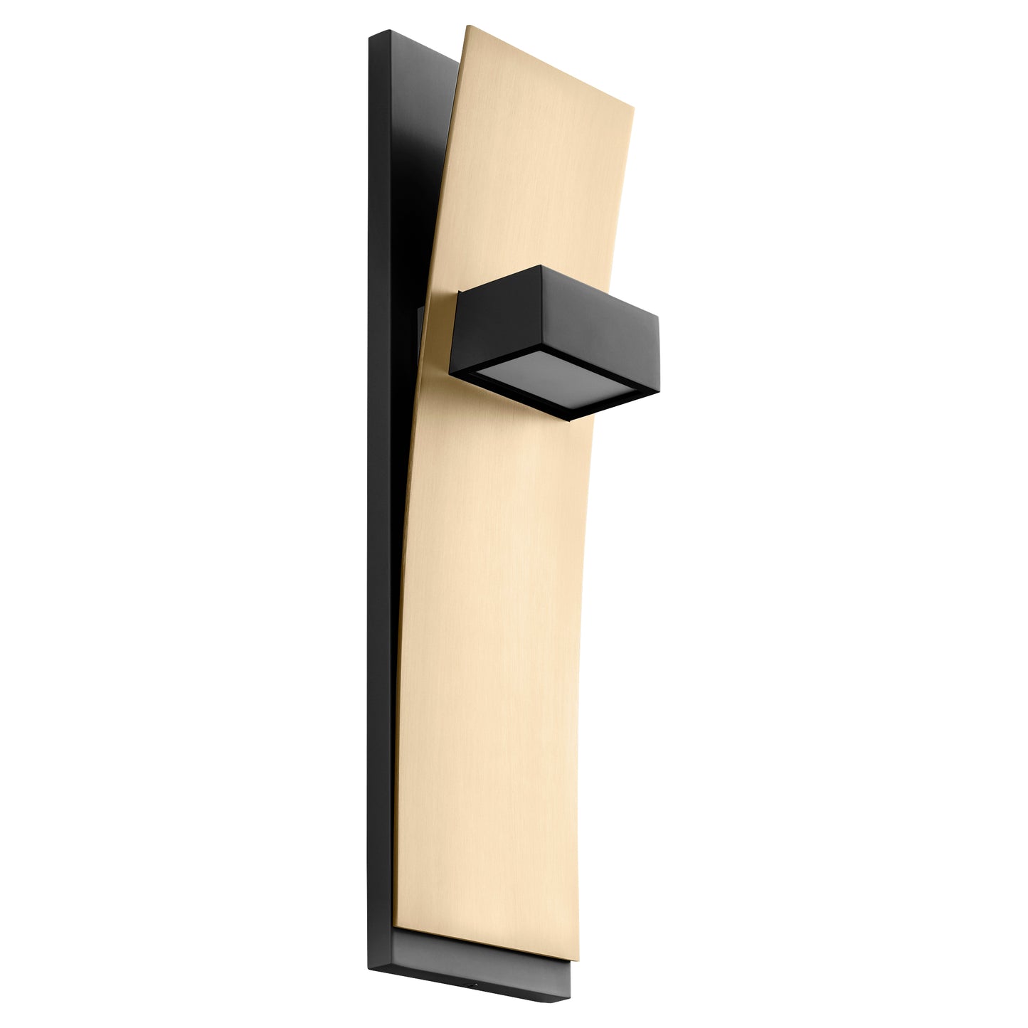 Oxygen Lighting Dario Sconce in Black w/ Aged Brass 3-400-1540