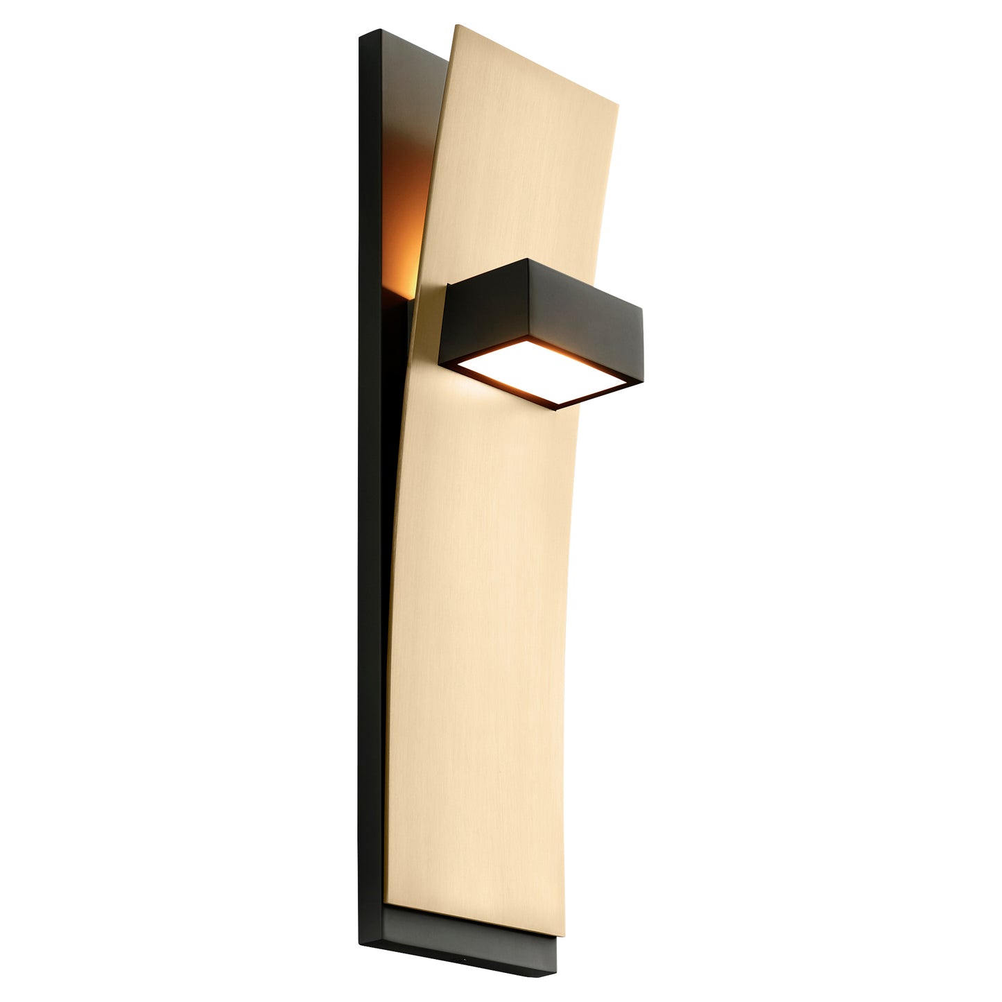 Oxygen Lighting Dario Sconce in Black w/ Aged Brass 3-400-1540