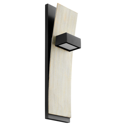 Oxygen Lighting Dario Sconce in Black w/ Weathered Oak 3-400-1541