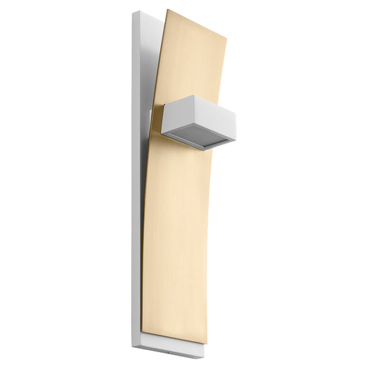 Oxygen Lighting Dario Sconce in White w/ Aged Brass 3-400-640