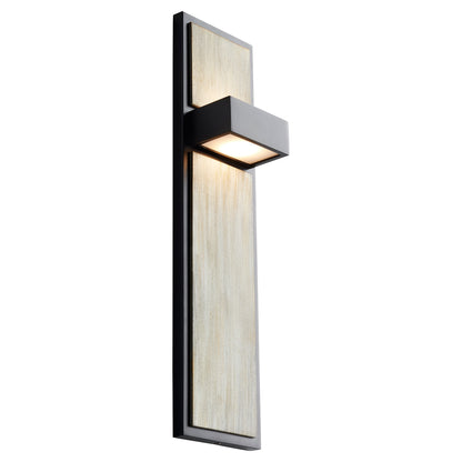 Oxygen Lighting Guapo Sconce in Black w/ Weathered Oak 3-401-1541