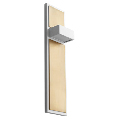 Oxygen Lighting Guapo Sconce in White w/ Aged Brass 3-401-640