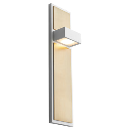 Oxygen Lighting Guapo Sconce in White w/ Aged Brass 3-401-640