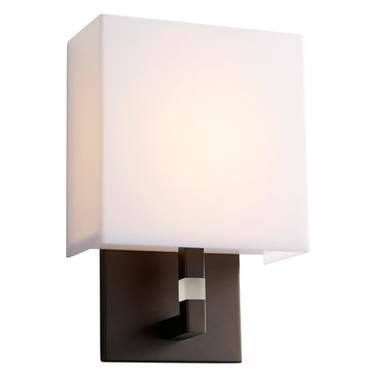 Oxygen Lighting Chameleon Sconce in Oiled Bronze w/ Matte White Acrylic 3-521-22