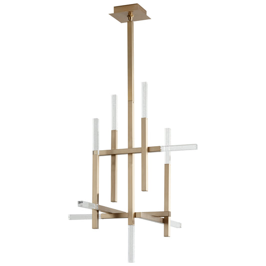 Oxygen Lighting Atlantis Chandelier in Aged Brass 3-636-40