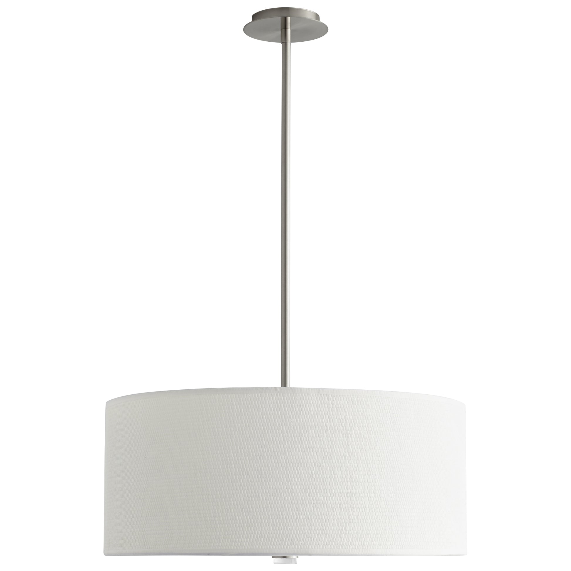 Oxygen Lighting Echo Pendant in Satin Nickel w/ White Grass 3-639-24