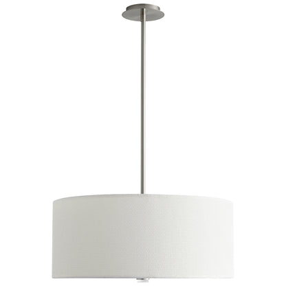 Oxygen Lighting Echo Pendant in Satin Nickel w/ White Grass 3-639-24