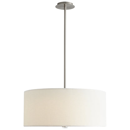 Oxygen Lighting Echo Pendant in Satin Nickel w/ White Grass 3-639-24