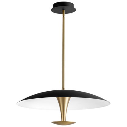 Oxygen Lighting Spacely Pendant in Black w/ Aged Brass 3-647-1540