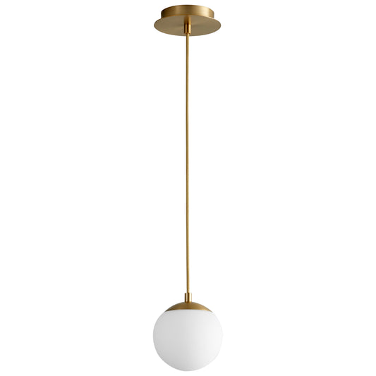 Oxygen Lighting Luna Pendant in Aged Brass 3-670-40