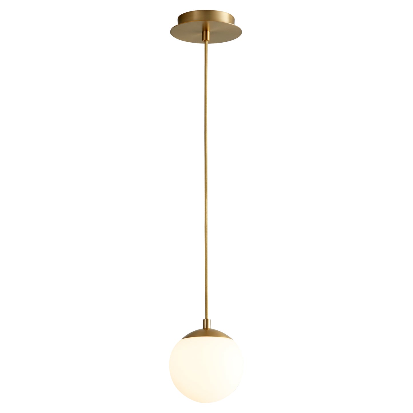 Oxygen Lighting Luna Pendant in Aged Brass 3-670-40