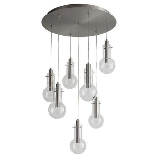 Oxygen Lighting Primo Pendant in Satin Nickel 3-674-24