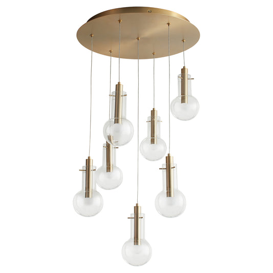 Oxygen Lighting Primo Pendant in Aged Brass 3-674-40