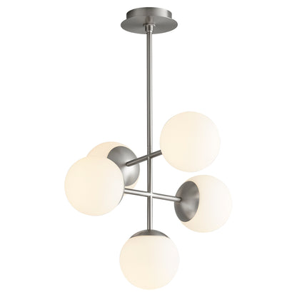 Oxygen Lighting Nebula Chandelier in Satin Nickel 3-680-24