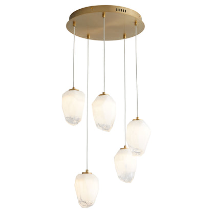 Oxygen Lighting Vivo Pendant in Aged Brass 3-810-40