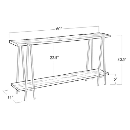 Regina Andrew Ash Reclaimed Wood Console Table 30-1018BLK