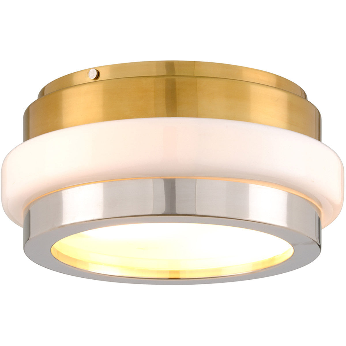 Corbett Lighting Beckenham Flush Mount in Vintage Polished Brass And Nickel 300-32