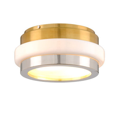 Corbett Lighting Beckenham Flush Mount in Vintage Polished Brass And Nickel 300-32