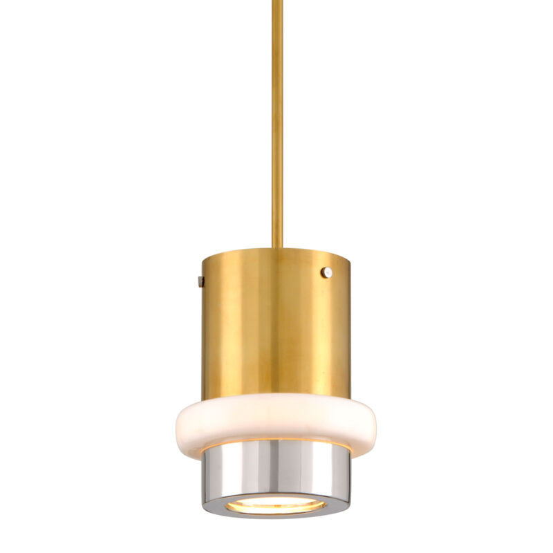 Corbett Lighting Beckenham Pendant in Vintage Polished Brass And Nickel 300-41