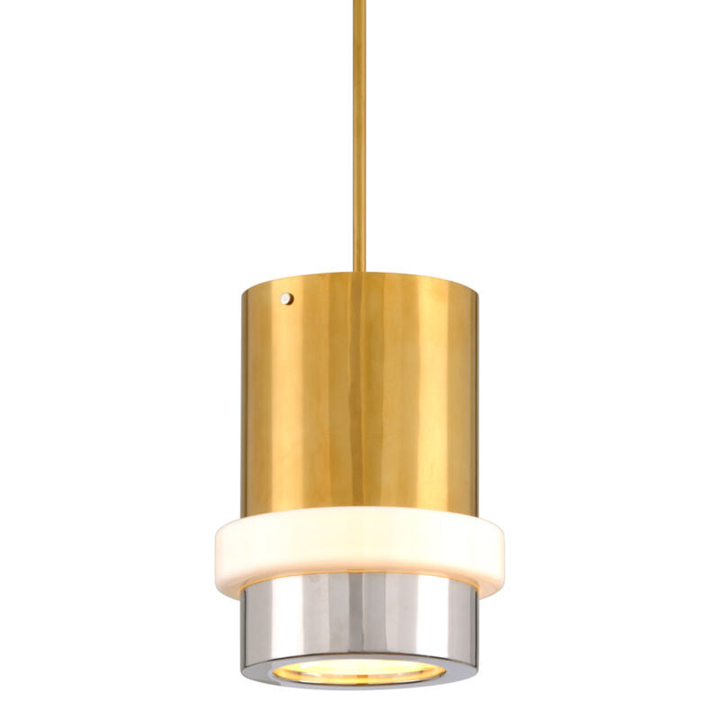 Corbett Lighting Beckenham Pendant in Vintage Polished Brass And Nickel 300-42