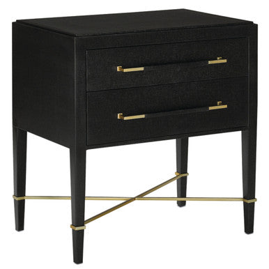 Currey & Co. Verona Black Nightstand 3000-0036