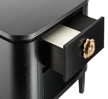 Currey & Co. Briallen Black Nightstand 3000-0098