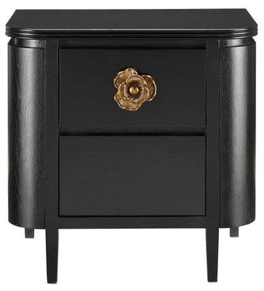 Currey & Co. Briallen Black Nightstand 3000-0098