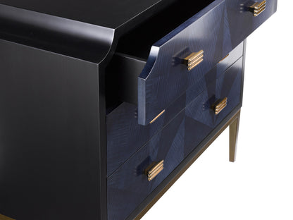 Currey & Co. Kallista Blue Chest 3000-0124