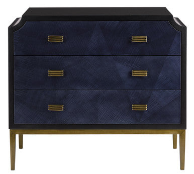 Currey & Co. Kallista Blue Chest 3000-0124