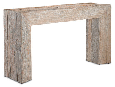 Currey & Co. Kanor Whitewash Console Table 3000-0170