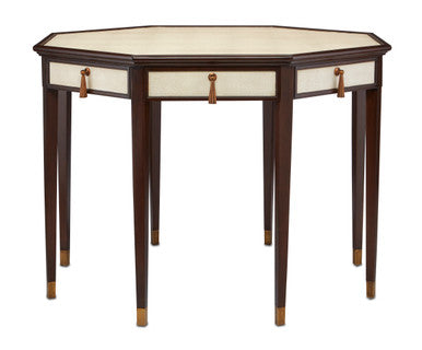 Currey & Co. Evie Shagreen Entry Table 3000-0200