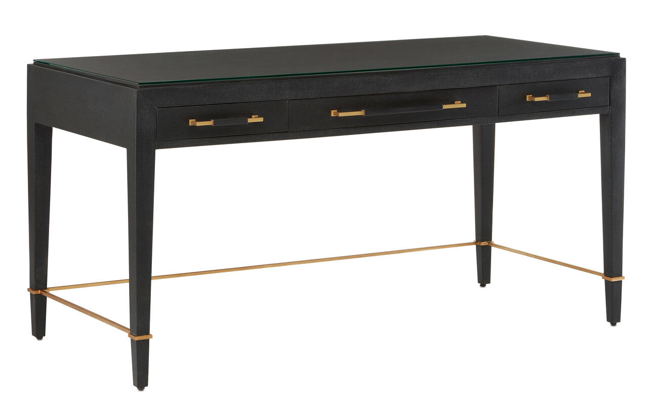 Currey & Co. Verona Black Large Desk 3000-0207