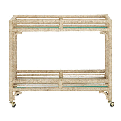 Currey & Co. Olisa Rope Bar Cart 3000-0218