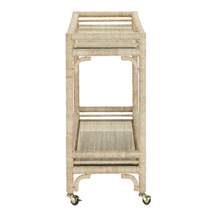 Currey & Co. Olisa Rope Bar Cart 3000-0218