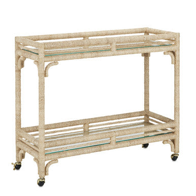 Currey & Co. Olisa Rope Bar Cart 3000-0218