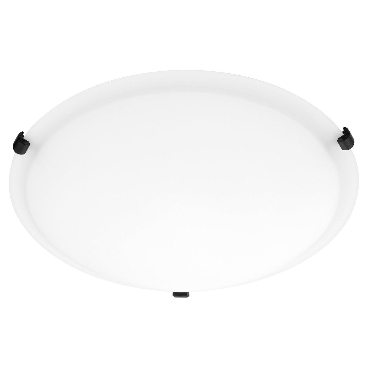 Quorum  16" Satin Opal Ceiling Mount - Matte Black 3000-16159