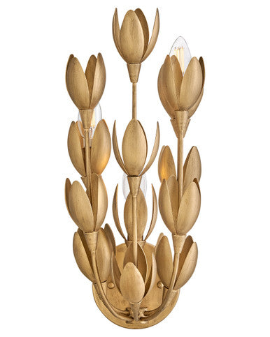 Hinkley Lighting Flora Large Sconce in Burnished Gold HL30010