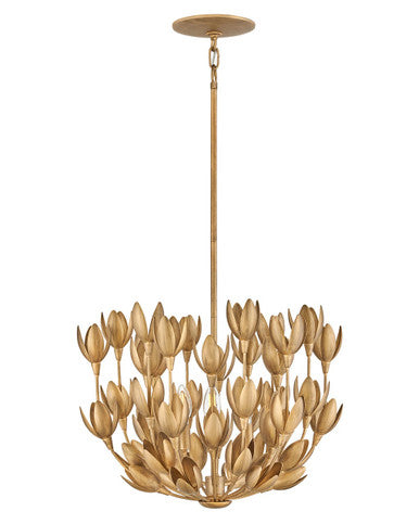 Hinkley Lighting Flora Large Convertible Semi-Flush Mount in Burnished Gold 30011BNG