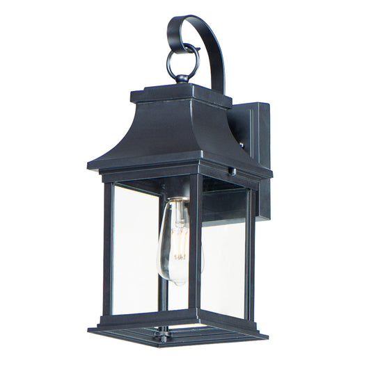 Maxim Vicksburg 1-Light Small Outdoor Wall Sconce in Black 30022CLBK