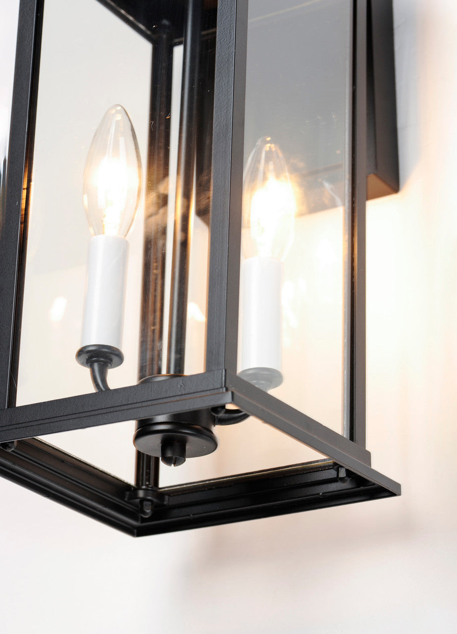 Maxim Vicksburg 2-Light Medium Outdoor Wall Sconce in Black 30023CLBK